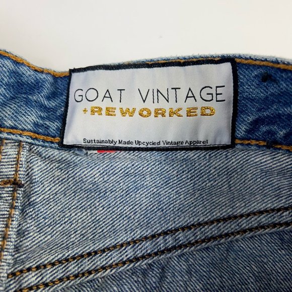Levi’s Goat Vintage Reworked Womens Slim Skinny Jeans High Rise Button Fly 1 New - Picture 10 of 12